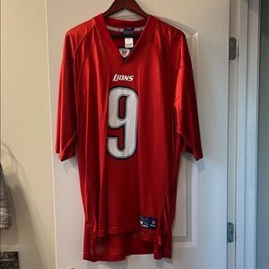 Lions Reebok Red NFL Stafford Jersey XL
